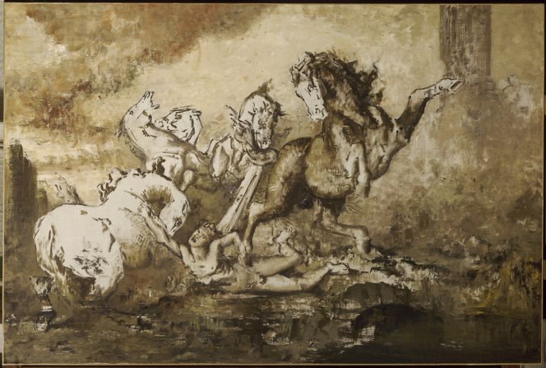 Gustave Moreau Diomedes devoured by his Horses (date tbc) Oil on canvas, 130 × 196 cm Musée national Gustave Moreau, Paris © RMN-Grand Palais / René-Gabriel Ojéda