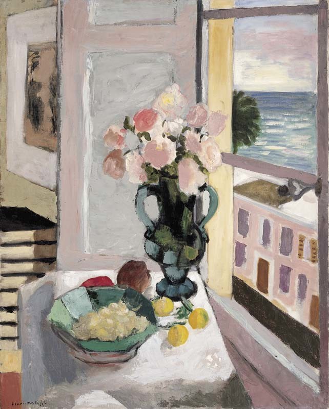 Henri Matisse, Safrano Roses at the Window, 1925. Photo © Private collection. Artwork © Succession H. Matisse DACS 2017.