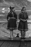 Knut Stokmo, Sámi girls, 1960. Photo courtesy Perspektivet Museum