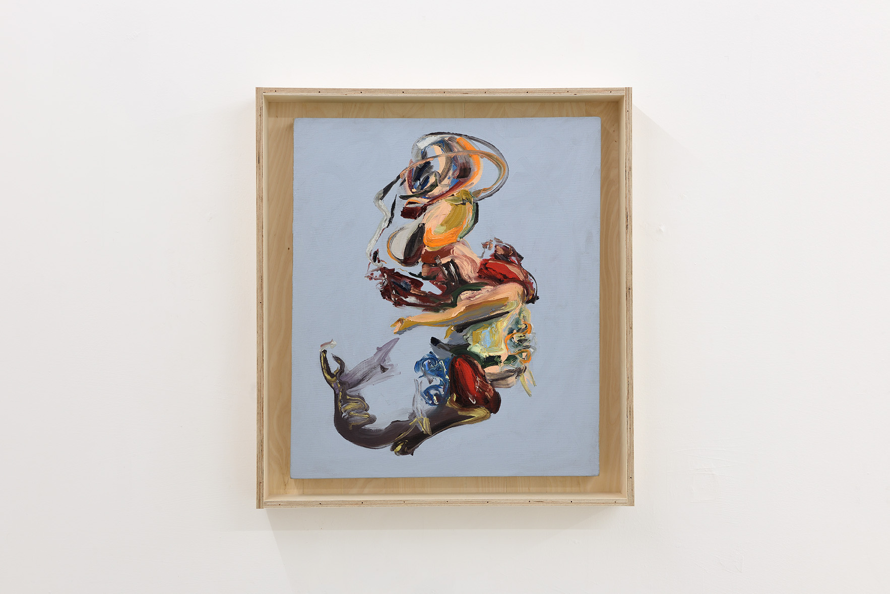 Matteo Fato, (Somersault), 2015-2017), olio su lino, 60 x 70 cm, cassa da trasporto in multistrato, photo Michele Alberto Sereni