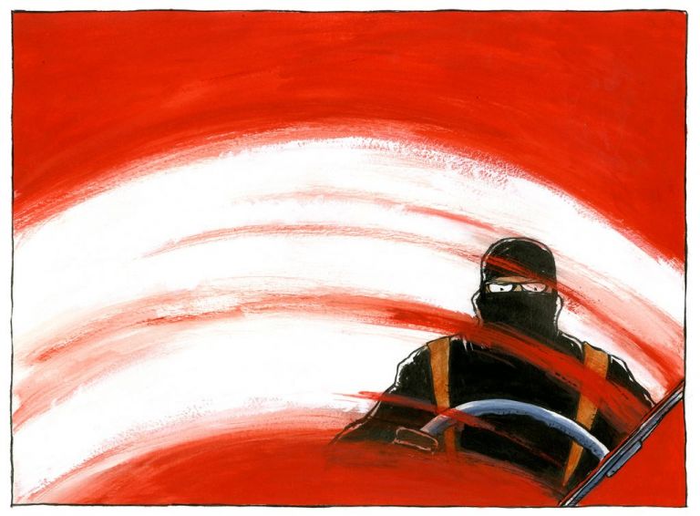 Michael Kountouris Attack to Nice World Press Cartoon 2017. Vince l'iraniano Alireza Pakdel con una vignetta sui migranti