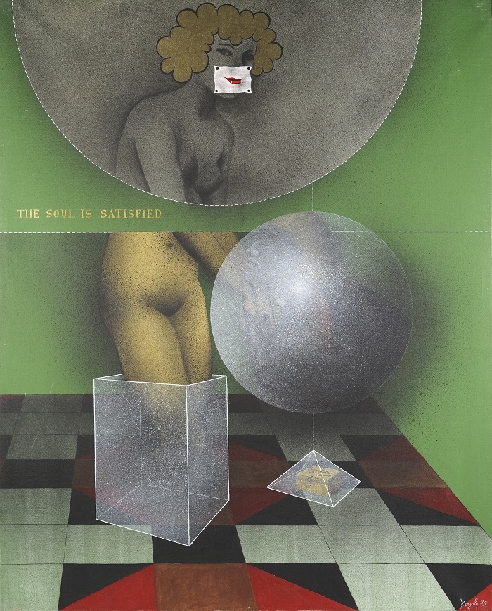 Sergio Fergola, Storia di Pigmalione, l'anima si appaga, 1975, olio su tela, 130 x 160. Ph. Fabrizio Stipari