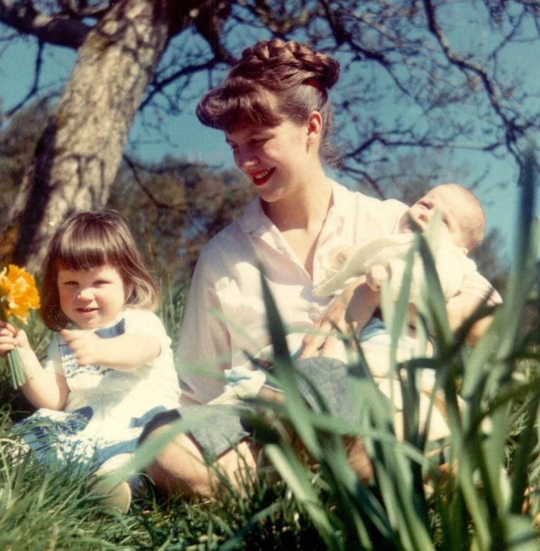 Sylvia Plath with her two children, Nicholas and Frieda, April 1962 Ph. Siv Arb Writer Pictures
