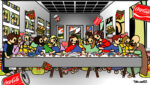 Tomoko Nagao, Leonardo da Vinci The Last Supper with MC, Easyjet, Coca Cola, Nutella, Esselunga, IKEA, Google and Lady Gaga, 2014