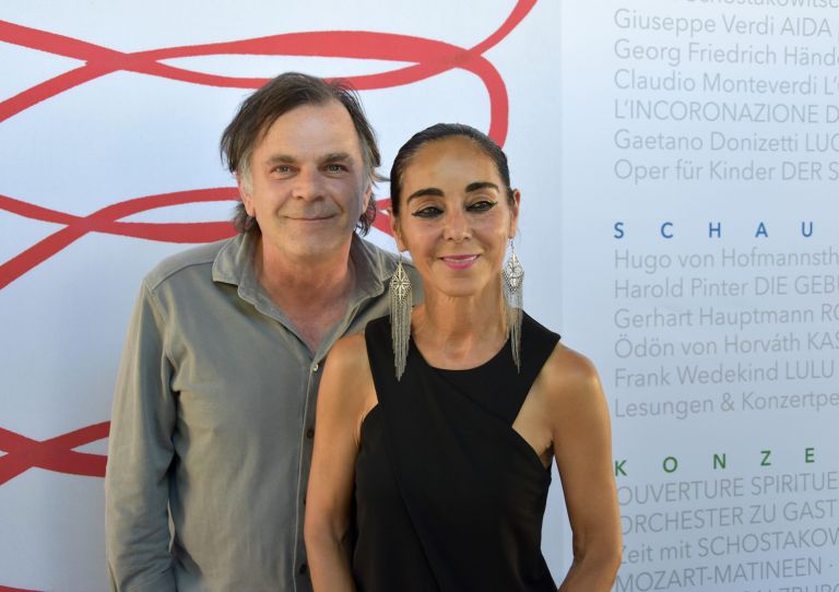 Shirin Neshat con il pianista Markus Hinterhaeuser