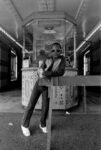 Dawoud Bey, A Boy in Front of the Loew's 125th Street Movie Theater, 1976 (printed 1979). Gelatin silver print, 230 x 150 mm. © Dawoud Bey. Courtesy of Stephen Daiter Gallery.