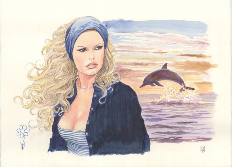 Palazzo Pallavicini Manara Bardot Delfino opera rappresentativa per la sezione Bardot credits Milo Manara 2017