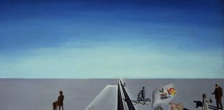 Salvador Dalí, Les premiers jours du printemps (The First Days of Spring), 1929. Oil and collage on panel. 49.5 x 64 cm. © Collection of the Salvador Dalí Museum, St. Petersburg, Florida / © Salvador Dali, Fundació Gala-Salvador Dalí, DACS 2016.