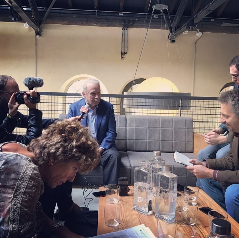 Giorgio Moroder al round table dei giornalisti, OGR Torino, photo Claudia Giraud