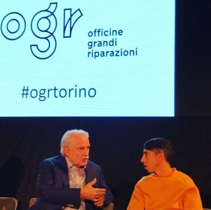Giorgio Moroder e Patrick Tuttofuoco, OGR Torino, photo Claudia Giraud