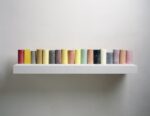 Line Up 2007-8 Plaster, pigment, resin, wood and metal (eighteen units, one shelf) 285 x 400 x 250 mm Private Collection, New York Photograph courtesy of the artist and Mike Bruce © Rachel Whiteread