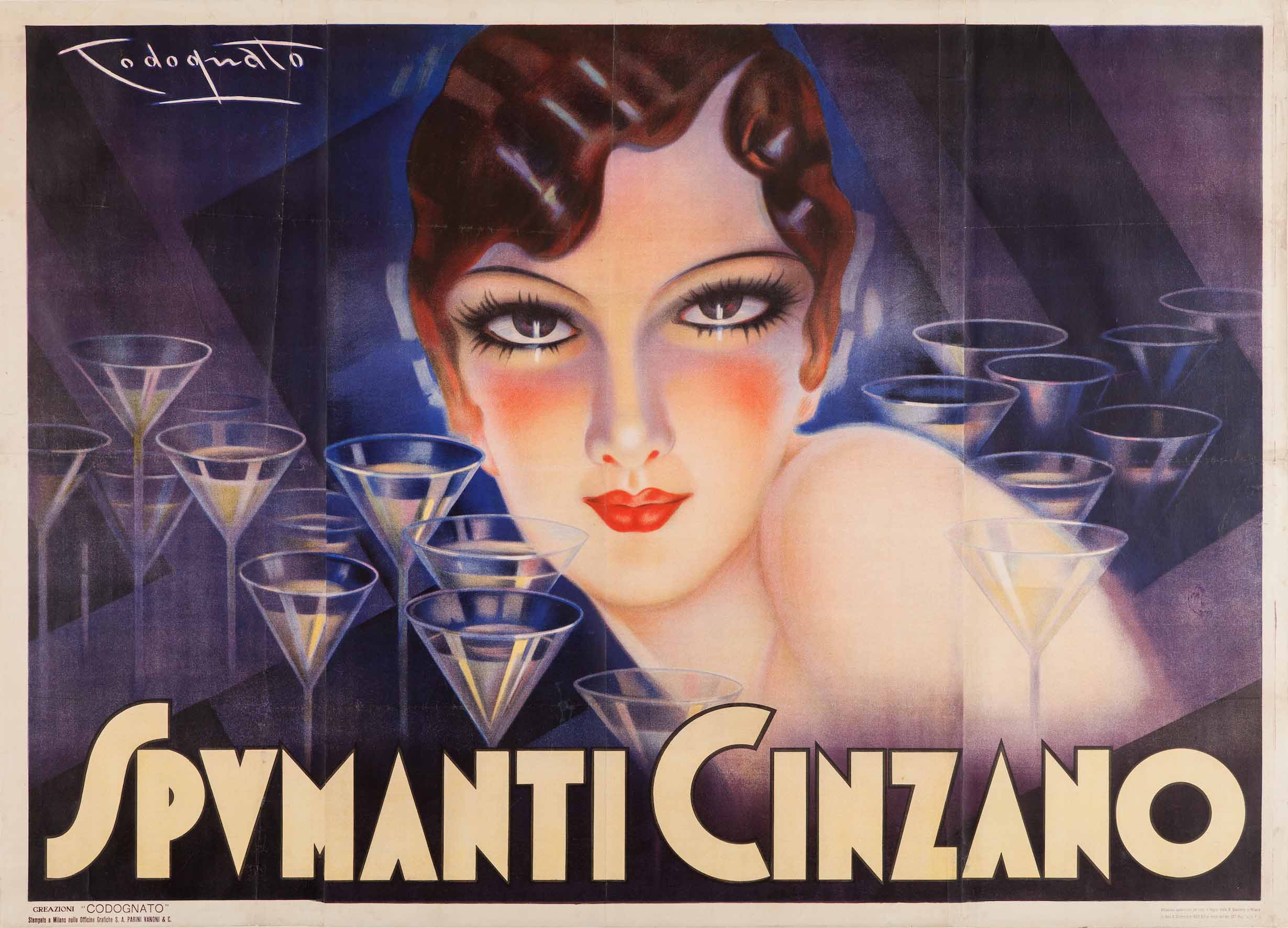 Plinio Codognato, Cinzano Spumanti, 1933. Galleria L'Image, Alassio