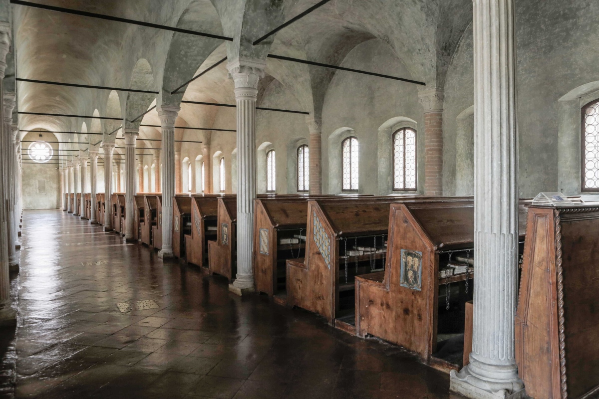 Sala del Nuti, Biblioteca Malatestiana, Cesena, Ph. Boschettim65 Licensing CC BY SA 4.0