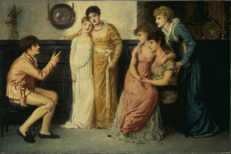 Simeon Salomon, A Youth Relating Tales to Ladies, 1870