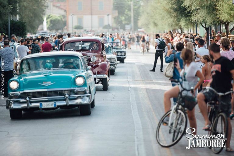 Summer Jamboree 2017. Sfilata macchine d'epoca, photo Simone Luchetti