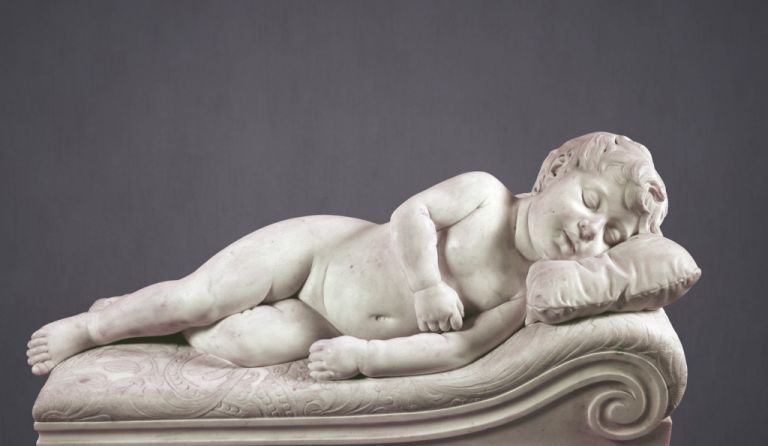 Tito Sarrocchi, Putto dormiente. Collezioni MPS, Siena