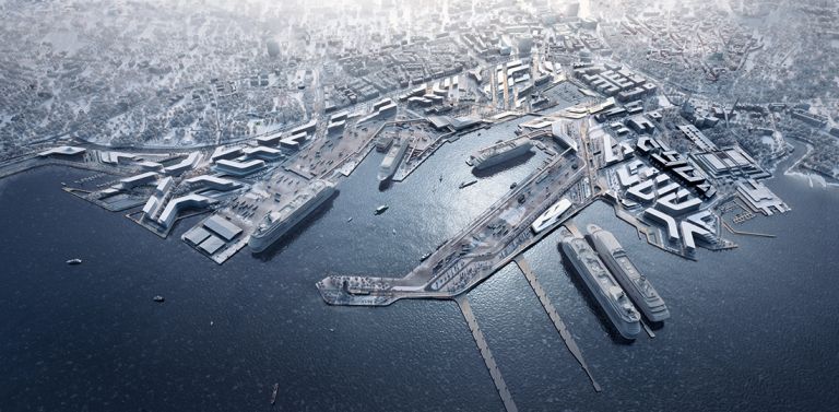 ZHA Port of Tallinn, Masterplan. ©Zaha Hadid Architects (ZHA) – Elaborazioni grafiche by VA-Render