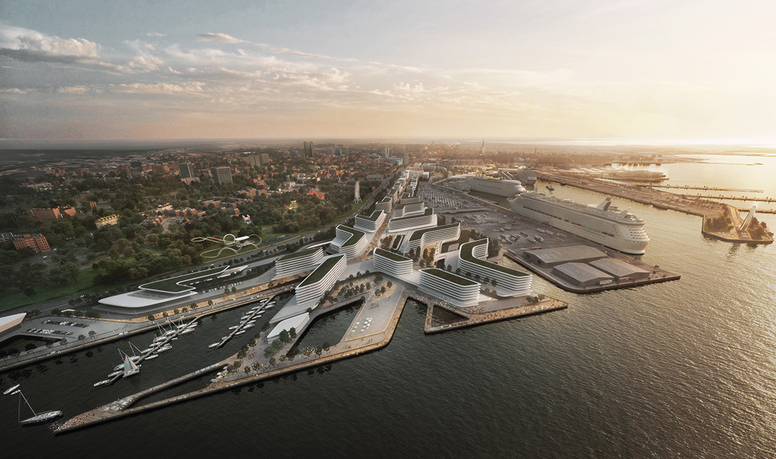 ZHA Port of Tallinn, Masterplan. ©Zaha Hadid Architects (ZHA) – Elaborazioni grafiche by VA-Render