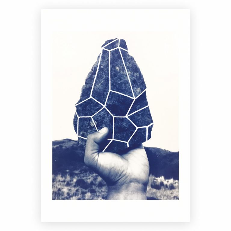 Andreco, Origini, 2017, cyanotype and silkscreen, cotton paper 300gr, 35×50 cm, limited edition of 9
