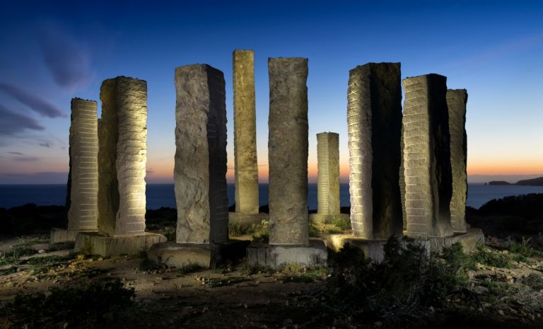 Andrew Rogers, Time and Space the speed of Light, Ibiza 2016 photo Rudi Eichhorn, copyright the artist