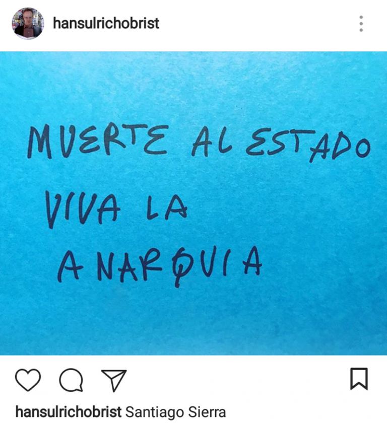 Arte contemporanea e Instagram. Hans Ulrich Obrist e Santiago Sierra