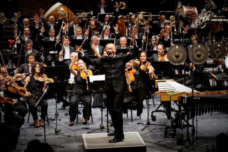 Festival Internazionale di Musica Contemporanea, Venezia 2017. Il momento conclusivo del concerto di Tan Dun. Photo © Andrea Avezzù