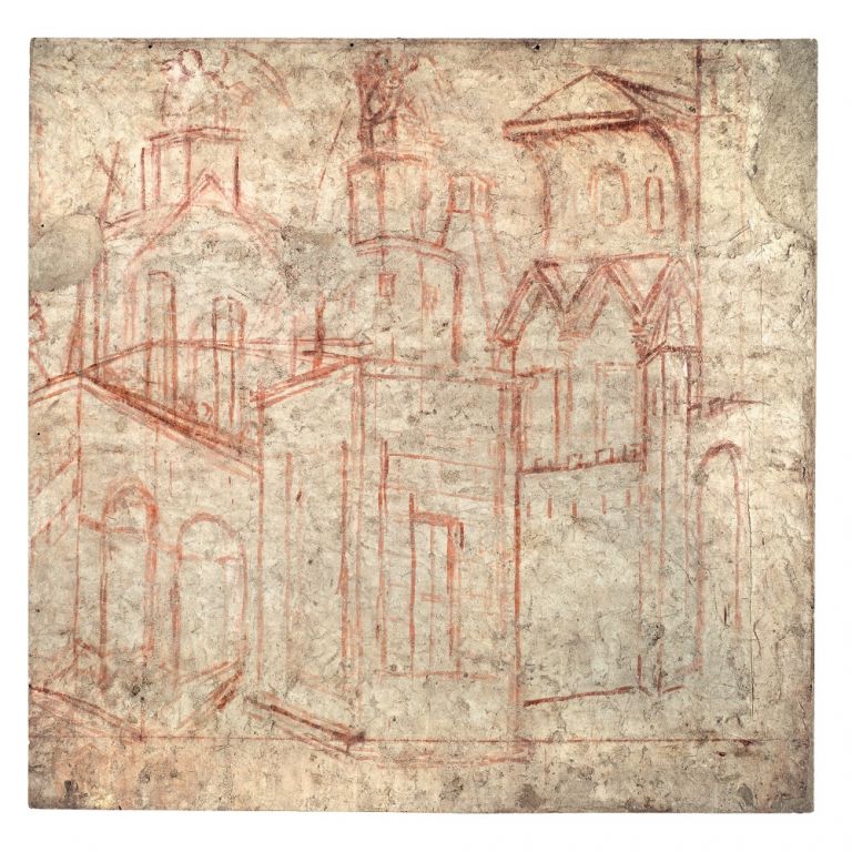 Ambrogio Lorenzetti, Maestà e Storie di San Galgano, SINOPIE DOPO IL RESTAURO, dalla chiesa di San Galgano a Montesiepi (Chiusdino)