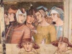 Ambrogio Lorenzetti, Maestà e Storie di San Galgano, affreschi strappati, dalla chiesa di San Galgano a Montesiepi (Chiusdino), particolare dopo il restauro