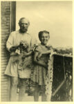 Photograph of Pablo Picasso, Maya and the dog Riki, Boulevard Henri IV, Paris, August 1944 © Succession Picasso 2017 PICASSO ADMINISTRATION 8 rue Volney 75002 Paris © Archives Maya Widmaier-Ruiz-Picasso