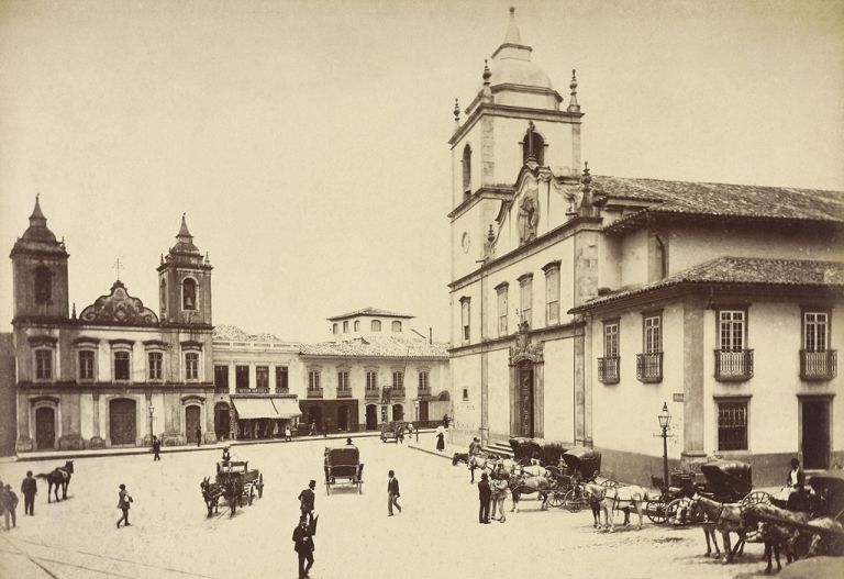 Marc Ferrez, Largo da Sé e as igrejas da Matriz e de São Pedro. São Paulo, 1880