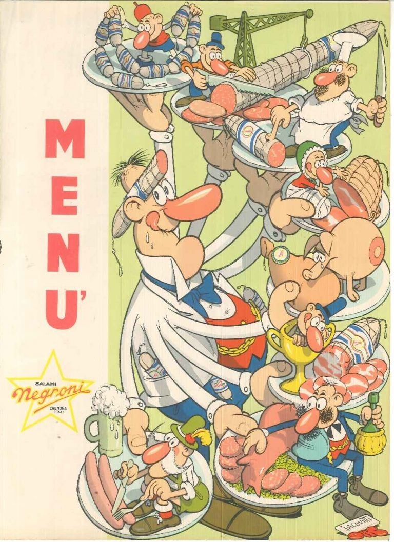 Benito Jacovitti, menu Negroni