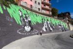 Wall in Art 2017. OZMO, Pietra forata, Dos delle Barbine, Accademia del Cattabriga. Vione, 2017. Ph Davide Bassanesi