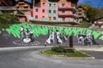 Wall in Art 2017. OZMO, Pietra forata, Dos delle Barbine, Accademia del Cattabriga. Vione, 2017. Ph Davide Bassanesi