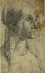 Domenico Ghirlandaio (Domenico Bigordi). Italian, Florence 1448/49–1494 Florence, Cartone, testa di donna