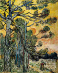 Vincent van Gogh, Pini al tramonto, 1889, olio su tela, cm 91,5 x 72 Otterlo, Kröller-Müller Museum