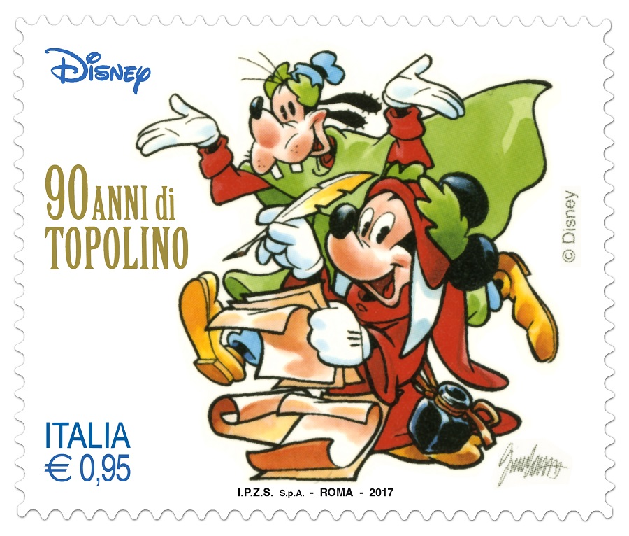 Ecco i nuovi francobolli dedicati a Topolino disegnati dal grande fumettista Giorgio Cavazzano
