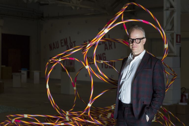 Hans Ulrich Obrist. Courtesy Pirelli HangarBicocca, Milano. Photo Lorenzo Palmieri