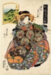 Keisai Eisen, Totsuka. Masuyama di Matsubaya, dalla serie Gioco del Tōkaidō con cortigiane. Cinquantatré coppie a Yoshiwara, 1825. Chiba City Museum of Art