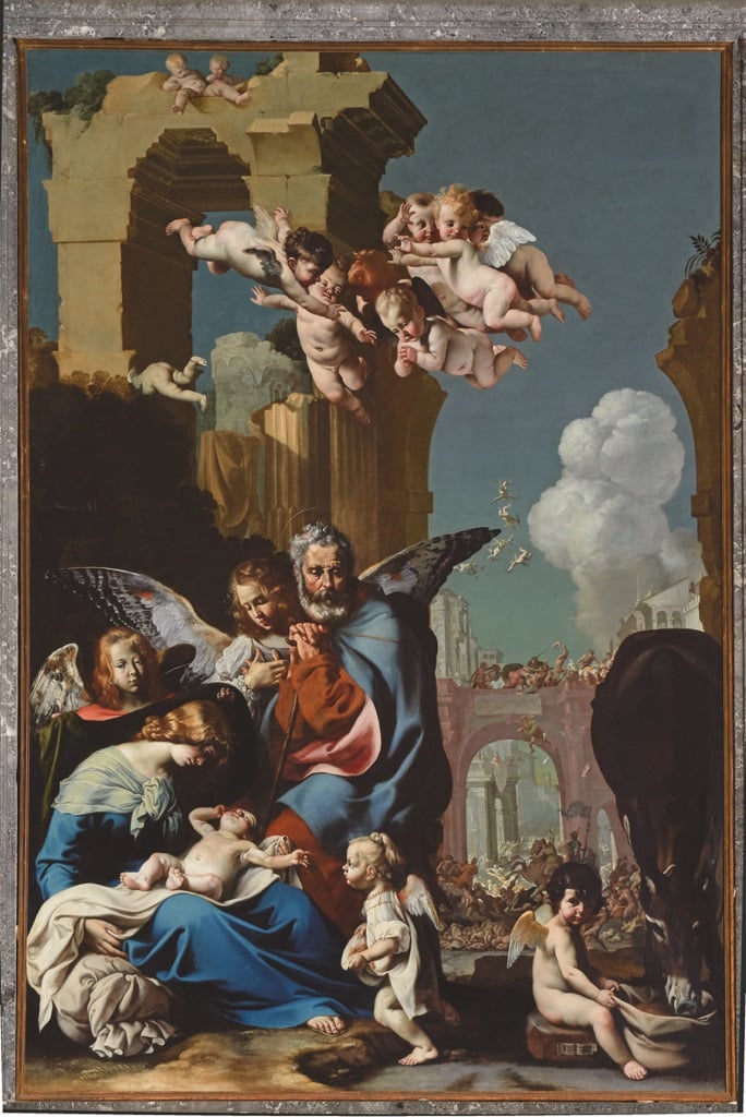 Luigi Miradori detto il Genovesino, Riposo nella fuga in Egitto, Cremona, Sant’Imerio. Tela, cm 320 x 220