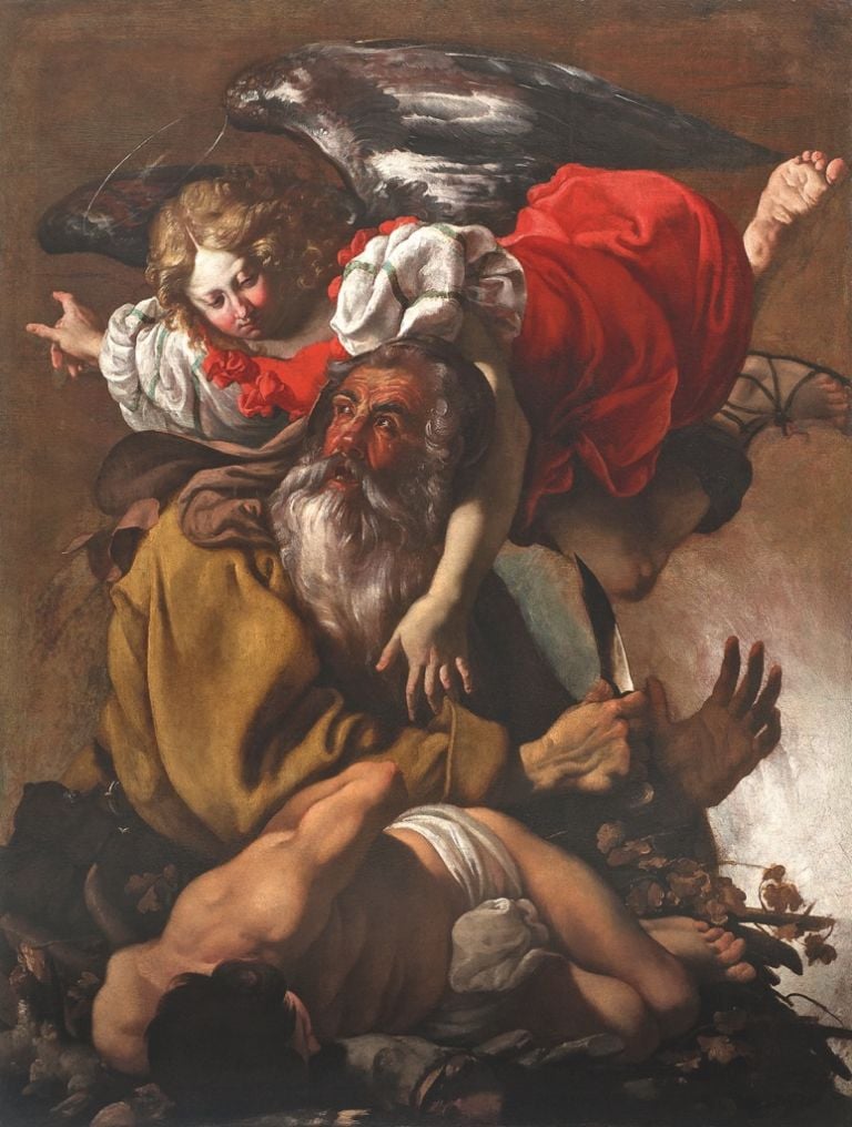 Luigi Miradori detto il Genovesino, Sacrificio di Isacco, Londra, Colnaghi. Olio su tela, cm 146,8 x 111