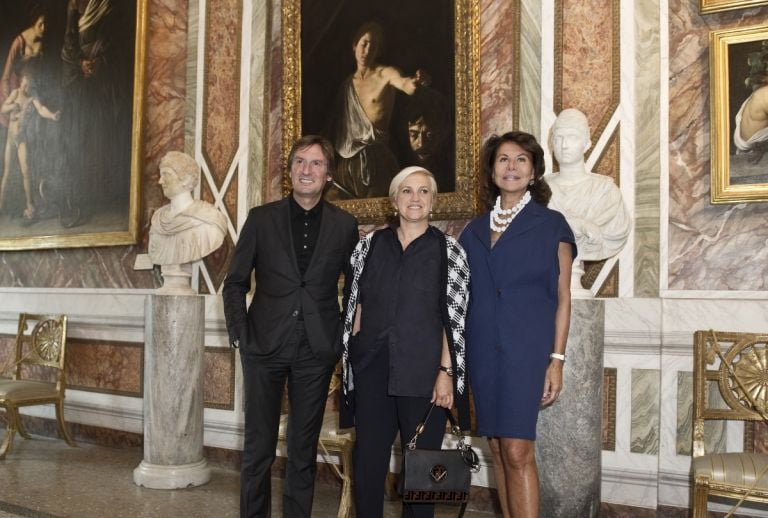 Pietro Beccari, Silvia Venturini Fendi, Anna Coliva_Conferenza Stampa FENDI & Galleria Borghese