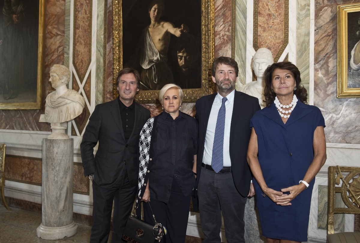 Pietro Beccari, Silvia Venturini Fendi, Dario Franceschini Anna Coliva_Conferenza Stampa FENDI & Galleria Borghese