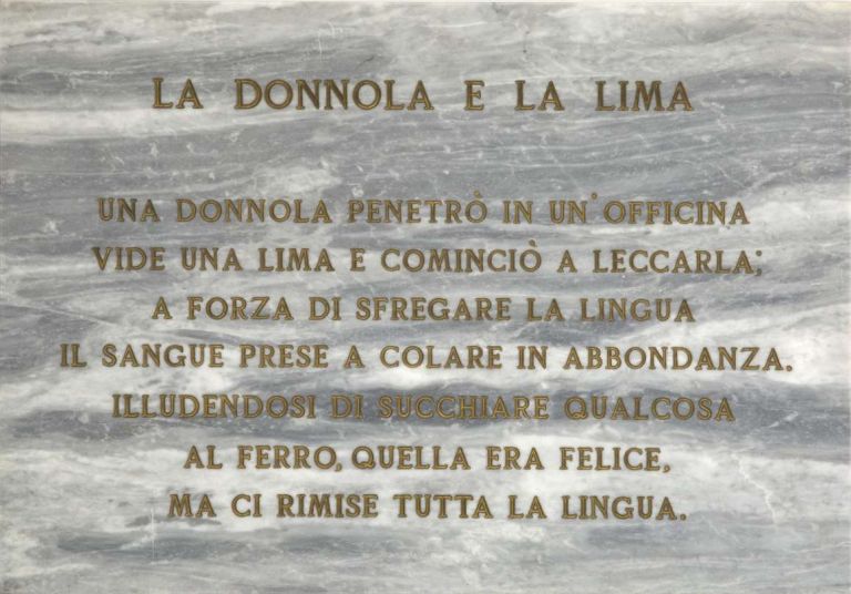 Salvo, La donnola e la lima, 1972
