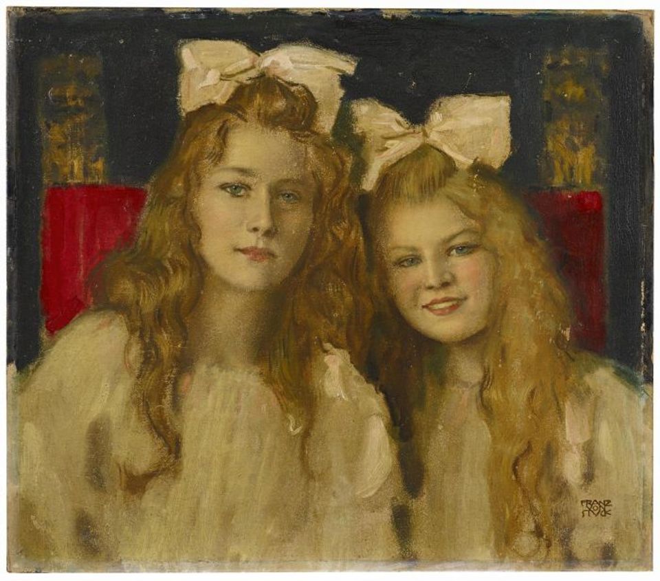 The portrait of two young - Franz von Stuck