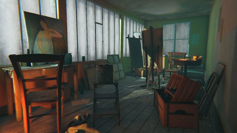 The Ochre Atelier for Modigliani at Tate Modern on HTC Vive (Courtesy of Preloaded)