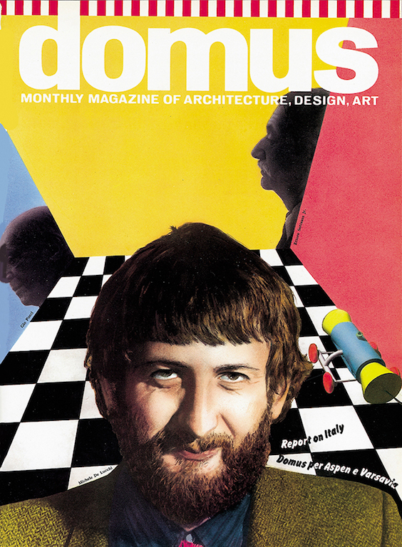 Michele De Lucchi sulla copertina di Domus; direttore Alessandro Mendini (numero 617, maggio 1981) Courtesy Editoriale Domus