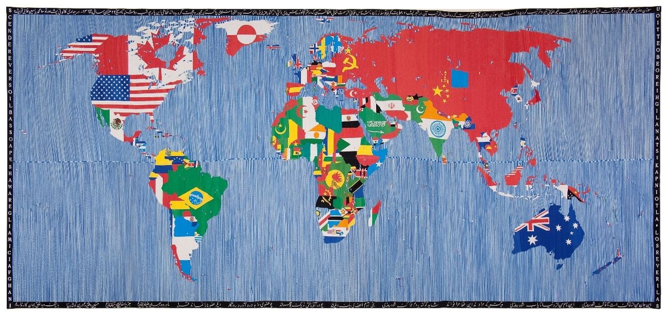 Alighiero Boetti, Mappa del mondo, 1988