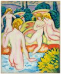 August Macke, Bagnanti con alberi della vita, 1910. Fondazione Gabriele e Anna Braglia, Lugano. Photo credit Christoph Münstermann