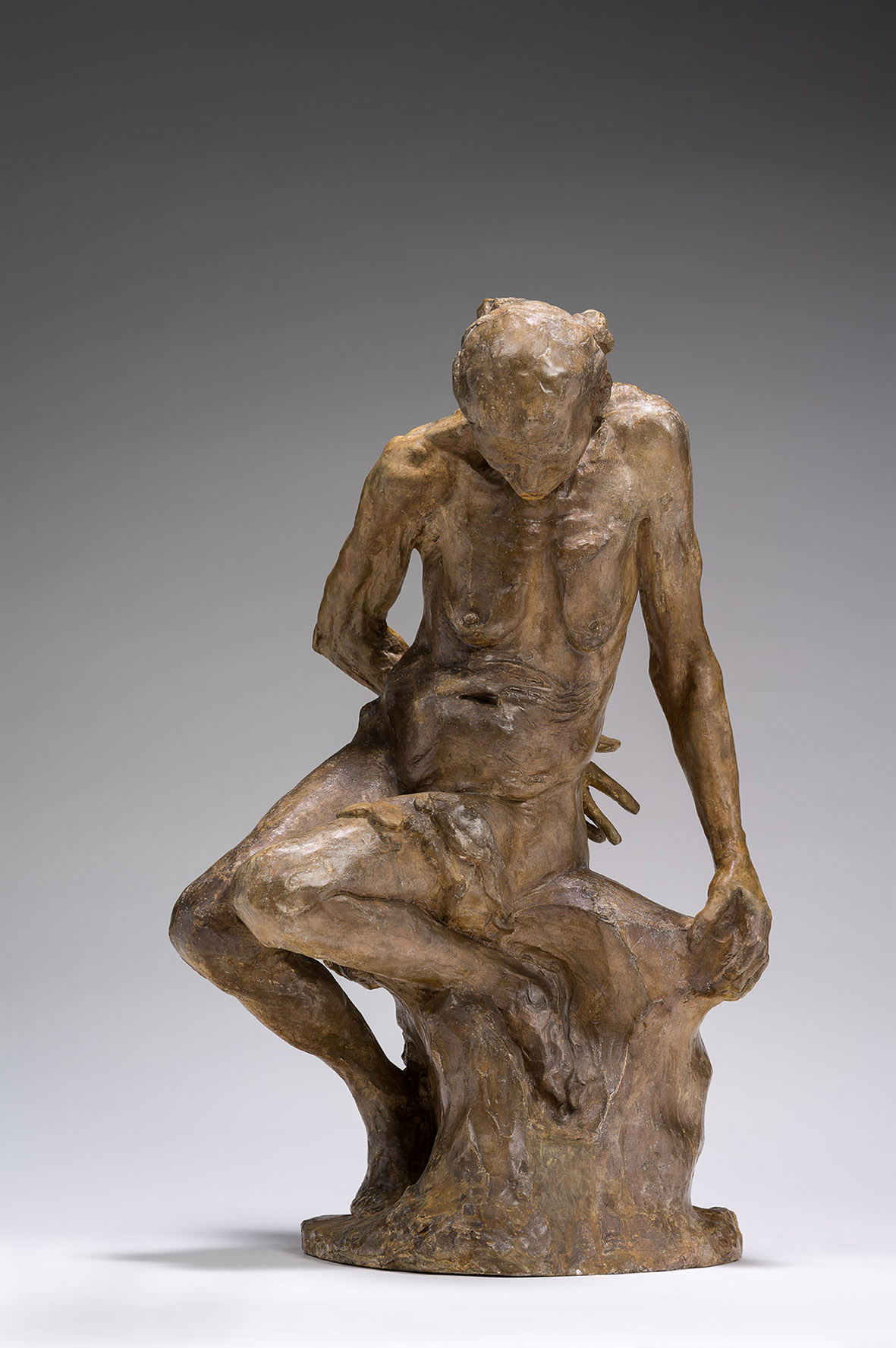 Auguste Rodin, Colei che fu la Belle Heaulmière, 1880 1883, gesso patinato, ocra, Parigi, musée Rodin © musee Rodin, foto Christian Baraja