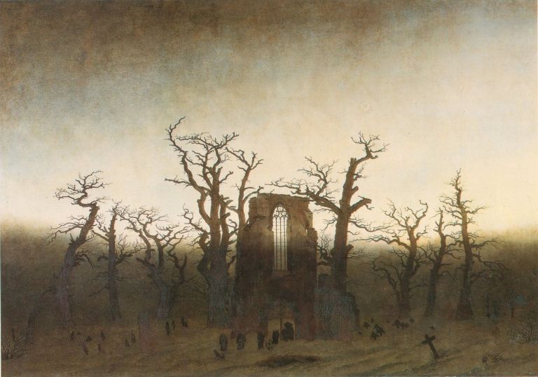 Casper David Friedrch, L'abbazia del querceto, 1810